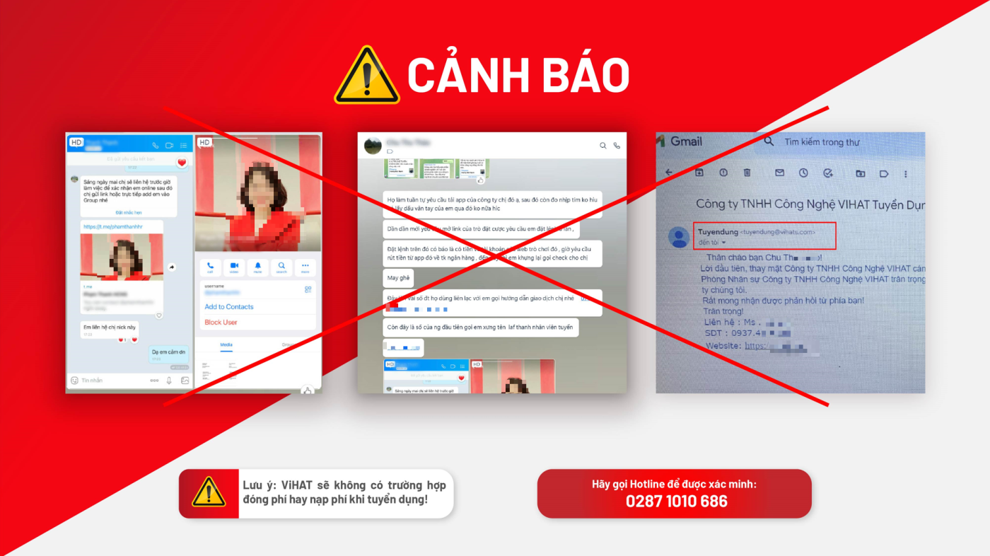Mạo Danh tên “Công Ty TNHH Công Nghệ ViHAT” Để Tuyển Dụng