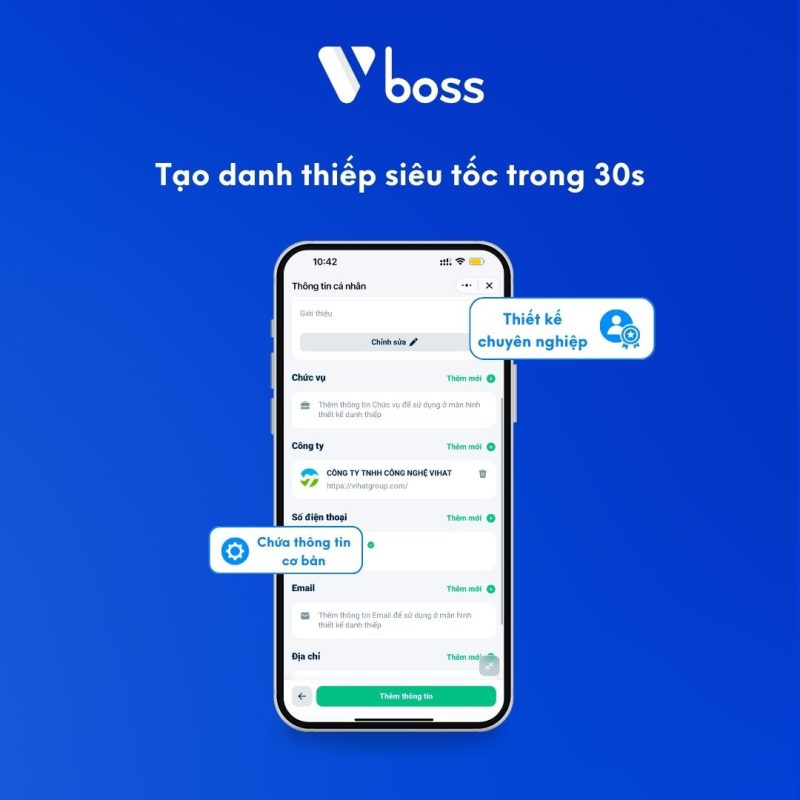 Trải nghiệm VBoss cực kỳ đơn giản