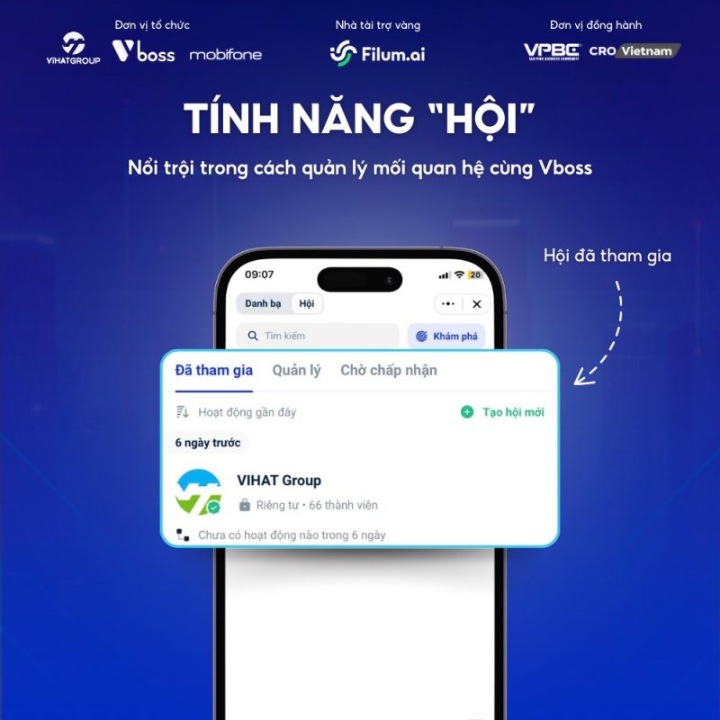 Thông tin sự kiện ra mắt tính năng mới trên Vboss
